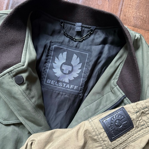 Men's Belstaff Ashvale Panelled Twill and Canvas Bomber Jacket Size EU 52 - Picture 5 of 5